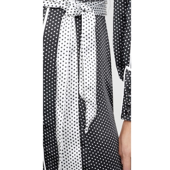 NEW C/MEO COLLECTIVE BLACK POLKA DOT MAXI DRESS - Picture 3 of 10